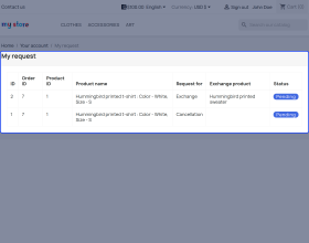 Prestashop Order Exchange/Cancellation