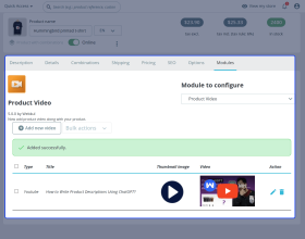 Prestashop Product Video
