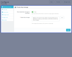 PrestaShop Private Shop
