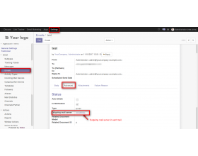 Odoo Mass Mailing With Other Outgoing Server