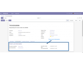 Odoo Website Helpdesk Lock System
