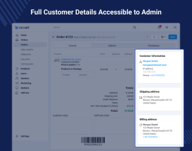 CS-Cart Hide Customer Details