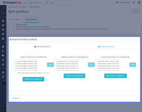 Prestashop QuickBooks Connector