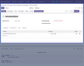 Odoo Order Signature Screen