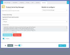 Prestashop Product Serial Key Manager