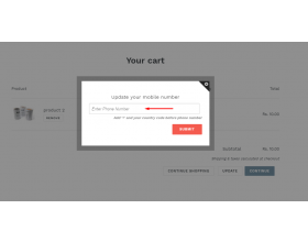 OTP On Cart for Shopify