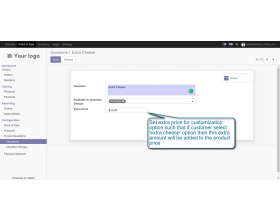 Odoo POS Order Customization