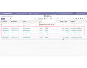 Odoo Merge Similar Packaging Product