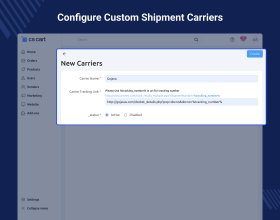 CS-Cart Custom Shipment Carriers Tracking