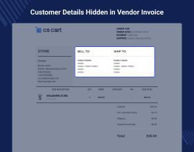CS-Cart Hide Customer Details