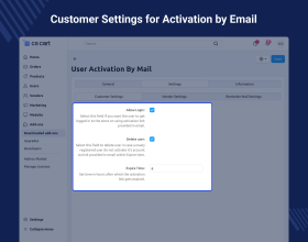 CS-Cart User Activation By Mail