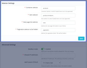 Prestashop Infinite Scroll