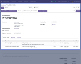 Odoo Order Signature Screen