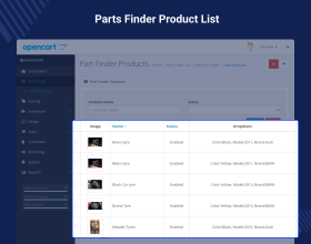 Opencart Vehicle Part Finder