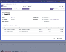 Odoo Order Signature Screen