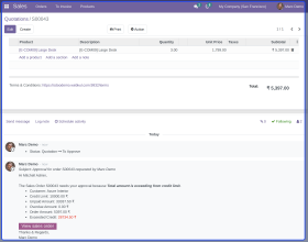 Odoo Customer Credit Limit