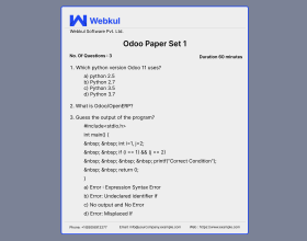 Odoo Question Paper Generator