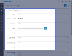 Opencart AliExpress Dropship Management Module