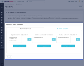 Prestashop QuickBooks Connector