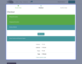Odoo Website Onepage Checkout