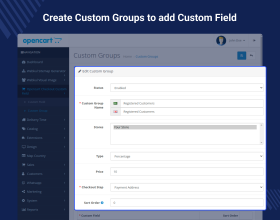 OpenCart Checkout Custom Fields