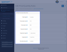 Opencart Amazon Connector