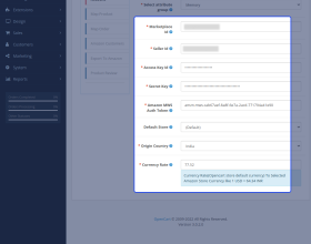 Opencart Amazon Connector