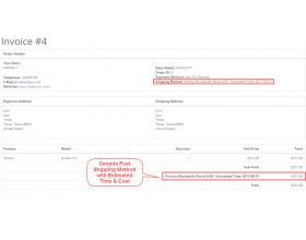Opencart Canada Post Shipping