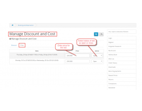 Opencart Marketplace Advanced Booking Reservation Discount