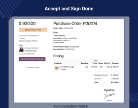 Odoo Portal Purchase Signature