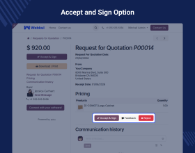 Odoo Portal Purchase Signature