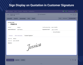 Odoo Portal Purchase Signature
