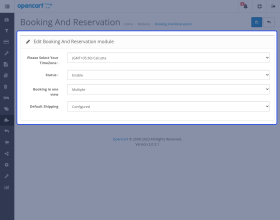 Opencart Booking Reservation System