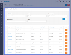 Opencart Marketplace Multi Tenant Pre-Order