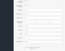 Opencart UPS Shipping Management