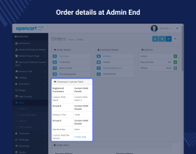 OpenCart Checkout Custom Fields