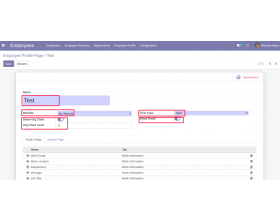 Odoo Employee Profile Page