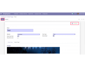 Odoo Employee Profile Page