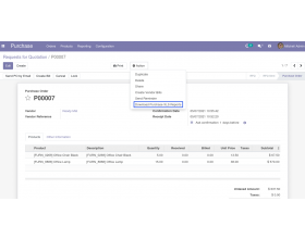 Odoo Purchase XLS Reports
