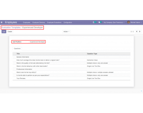 Odoo Employee Evaluation Management
