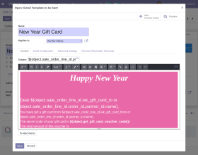 Odoo Website Gift Cards