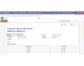 Odoo Employee Evaluation Management