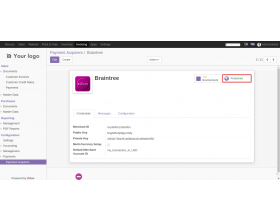Odoo Website Braintree Payment Acquirer