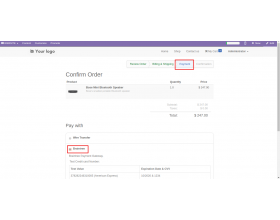 Odoo Website Braintree Payment Acquirer