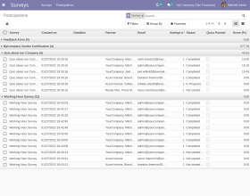 Odoo Website Survey to Employee