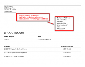 Odoo Keep Initial Address For Delivery