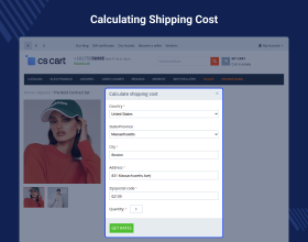 CS-Cart Product Page Shipping Cost