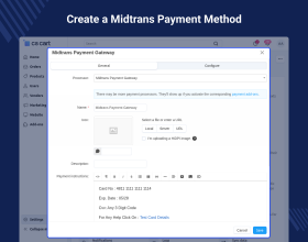 CS-Cart Midtrans Payment Method
