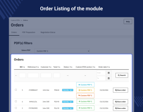 PrestaShop Order Multiple PDF Generator