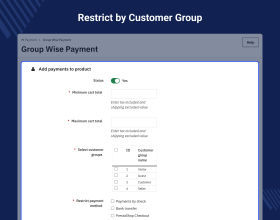 Prestashop Advanced Restrict Payment Methods Pro